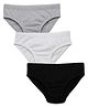 Charm n Cherish Pack Of 3 Solid Briefs - Grey White & Black