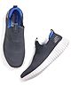 Skechers Slip On Casual Shoes Solid Colour Alphabet Applique- Blue