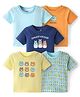 Doodle Poodle 100% Cotton Half Sleeves Bear Printed T-Shirts Pack of 5 - Multicolor
