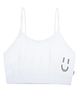 Plan B Sleeveless Smiley Printed Training Bra - White