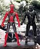 WOW Toys Delivering Joys of Life Pack of Spider and Panther Action Figure Toys - Red & Black
