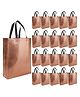 Evafly Gift Bags Medium Pack Of 20 Reusable Non-Woven Shiny Metallic Laminated Tote Bag Copper