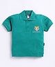 Nottie Planet Half Sleeves Tiger & Text Embroidered Tee - Green