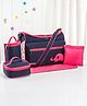 Babyhug Mother Bag with Accessories Combo With Elephant Print Set of 5 - Navy & Pink