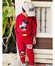 Nap Chief Pure Cotton Disney Princess Featuring Full Sleeves Mickey Mouse Printed Coordinating Co Ord Set - Maroon