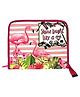 Echo Boomers Pink Flamingo Printed Hair Clip Organizer Utility Pouch - Pink
