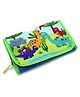 Echo Boomers Green Dinosaur Print Flip Flap Stationery Organizer Storage Utility Pouch.