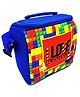 Echo Boomers Lego Print Insulated Tiffin Lunch Bags for Kids with Bottle Holder - Blue