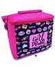 Echo Boomers Girl Boss Print Insulated Tiffin Lunch Bags for Kids with Bottle Holder - Pink