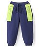 Babyhug Cotton Looper Full Length Color Block Lounge Pants - Navy