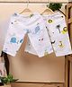 Mom's Home Organic Cotton Muslin Pack Of 2 Forest Animals & Whale Printed Pants - Blue & White
