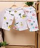 Mom's Home Organic Cotton Muslin Pack Of 2 Forest Animals & Flamingo Printed Pants - Yellow & Pink