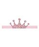 Aye Candy Glitter Crown Embellished Headband - Pink