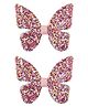 Aye Candy Set Of 2 Glitter Bow Embellished Alligator Clips  - Pink