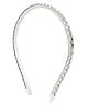 Aye Candy Square Stone Embellished Hair Band - White & Silver