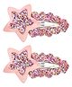 Aye Candy Set Of 2 Sequin Star Embellished Tic Tac Hair Clips - Pink