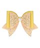 Aye Candy Sunshine Bow & Pearl Embellished  Alligator Clip - Yellow