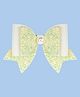 Aye Candy Bow With Pearl Embellished   Alligator Clip - Yellow