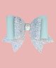 Aye Candy Bow With Pearl Embellished Alligator Clip - Blue