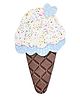 Aye Candy Glitter Sprinkles Ice Cream Embellished  Alligator Clip - Blue