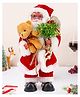 Fiddlerz Musical Dancing Santa with Teddy Bear & Gifts, Christmas Decoration Figure Decor with Music and Fun