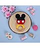 Love Crochet Art Crochet Wooden Mickey Rattle - Black