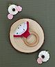 Love Crochet Art Crochet Wooden Dragon Fruit Rattle - White