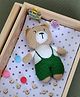 Love Crochet Art Crochet Bear Boy Soft Toys - Green