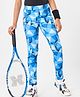 Pine Active Full Length High Stretch Leggings With Shapes Print - Blue