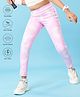 Pine Active Full Length High Stretch Leggings With Pentagon Print - Pink