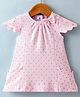 Child World Interlock  Cap Sleeves Frock Polka Dot Print - Light Purple