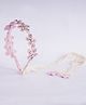CHOKO Floral Designed Glass Stone Embellished Hair Band - Pink & Off White