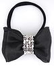 CHOKO Organza Fabric Layered Bow Embellished Headband - Black