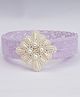 CHOKO Teardrop Pearls Embellished Stretchable Headband - Purple
