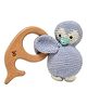 HAPPY THREADS |Crochet Peguin Teether|for Newborn Babie| Soft Handmade Rattle Toys for kids|