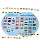 Happy Hues Wooden World Map- 36 Countries Flag with Their Capital, Language, Currency & More- General Knowledge Educational Puzzle Games for Kids