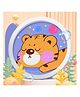 Happy Hues 5D Diamond Art and Craft Cute Tiger Kit for Kids with 6.7-inch Wooden Frame for Kids