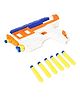 Sanjary Alpha Warrior Foam Blaster Gun Toy, Safe and Long Range, 10 Bullets - Color May Vary