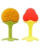 FANTASY INDIA Baby Silicone Teether Orange & Strawberry