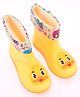 Cute Walk by Babyhug Slip Ons Rain Boots Duck Design - Yellow