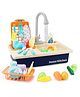 OPINA Kitchen Play Set With Automatic Water Cycle System Pretend Play Kitchen Play Sink Toys Set of-  25 Pieces Color May Vary