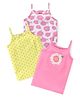 Babyhug 100% Cotton Sleeveless Slip Flower Print Pack of 3 - Multicolour