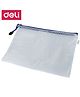 Deli E5656 Mesh Zip Bag, Assorted, Size A4, Pack of 1