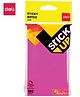 Deli EA02502 Sticky Notes, 100 Sheet, Assorted Color Note, Paper Glue stick, Pack of 1
