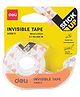 Deli EA30011 Invisible Tape, White, Pack of 3