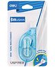 Deli EH08 Correction Tape, Body Color Blue & White, Pack of 2
