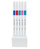 Uniball Emott SY5 0.4mm Water Based Fineliner Pens, Light Blue, Emerald Green, Light Pink, Light Violet & Coral Pink Ink, Pack of 1