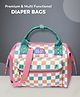 Mi Arcus 2-in-1 Printed Maternity Diaper Bag with Zip Closure, Convertible Handbag & Backpack, Includes Diaper Changing Sheet for Travel- Dark Pink
