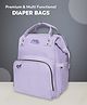 Mi Arcus 100% Vegan Leather 2-in-1 Printed Maternity Diaper Bag with Zip Closure, Convertible Handbag & Backpack, Includes Diaper Changing Sheet for Travel- Purple