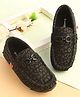 Cute Walk by Babyhug  Slip On Loafer Shoes Star Applique-  Black